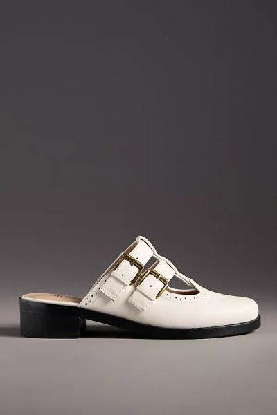 Silent D Dallas Mules In White