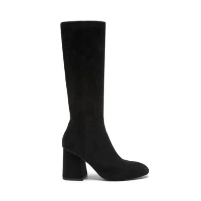 Silent D Dorothy Boot In Black Stretch Suede