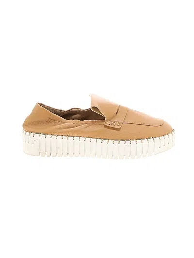 Pre-owned Silent D Flats In Tan