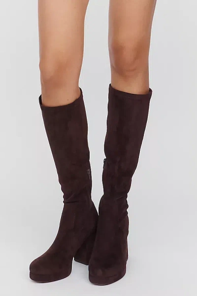 Silent D Georgia Platform Tall Boots In Brown