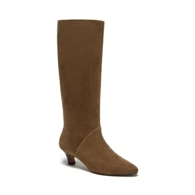 Silent D Gwen Boot In Taupe Kid Suede