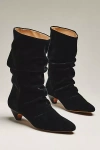 Silent D Heidi Scrunch Boots In Black