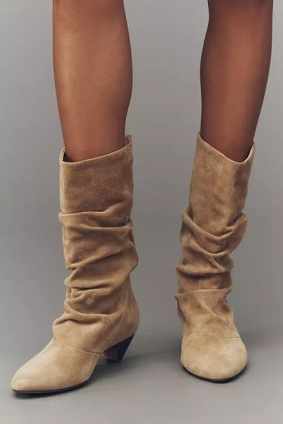Silent D Heidi Scrunch Boots In Brown