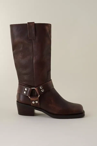 Silent D Hervee Moto Boots In Brown