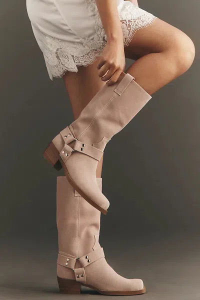 Silent D Hervee Moto Boots In Beige