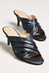 Silent D Kemmy X-strap Mule Heels In Black
