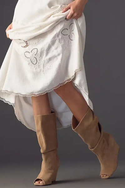 Silent D Kiki Peep-toe Tall Boots In White