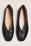 Silent D Lonny Grommet Lace-up Flats In Black