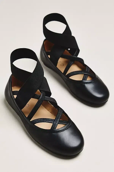 Silent D Mable Strappy Ballet Flats In Black