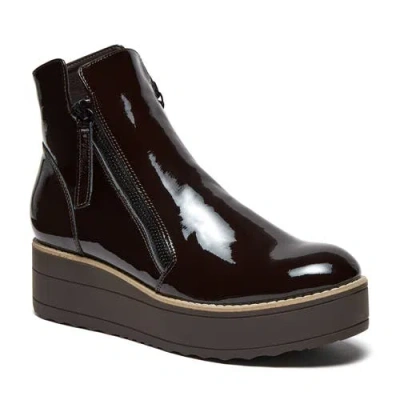 Silent D Nene Bootie In Chocolate Patent