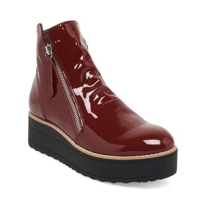 Silent D Nene Bootie In Dk Red Patent