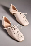 Silent D Palkie Lace-front Flats In Neutral