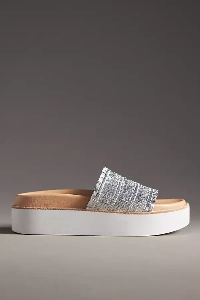 Silent D Platform Sandals In Silver