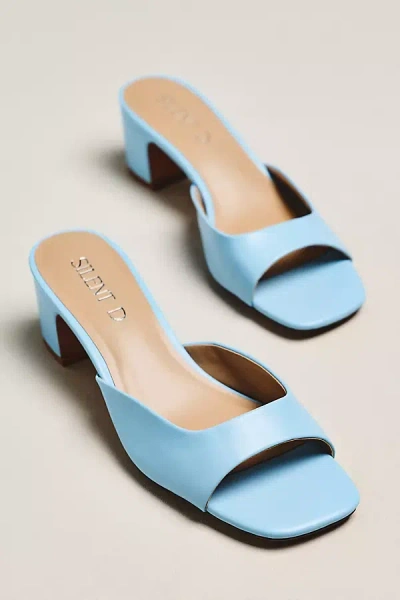 Silent D Polette Open-toe Heels In Blue