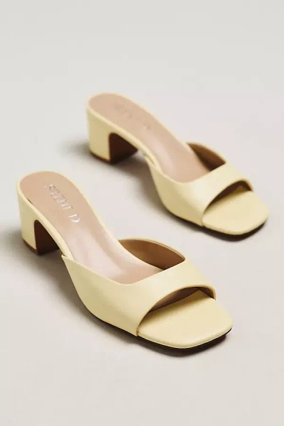 Silent D Polette Open-toe Heels In Yellow