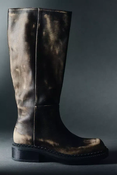 Silent D Poli Tall Leather Boots In Brown