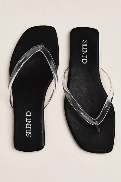 Silent D Rella Jelly Thong Sandals In Black