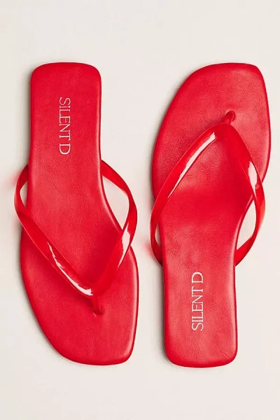 Silent D Rella Jelly Thong Sandals In Red