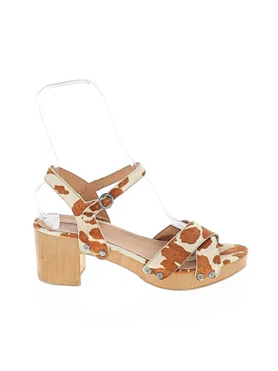 Pre-owned Silent D Sandals In Tan