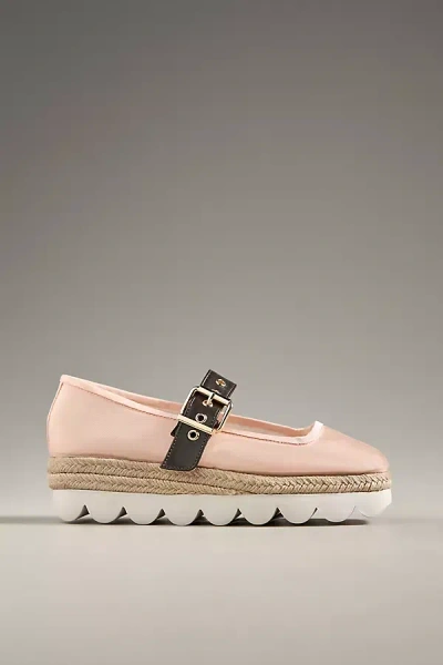Silent D Sporty Mary Jane Flats In Beige