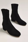 Silent D Suede Block-heel Ankle Boots In Black
