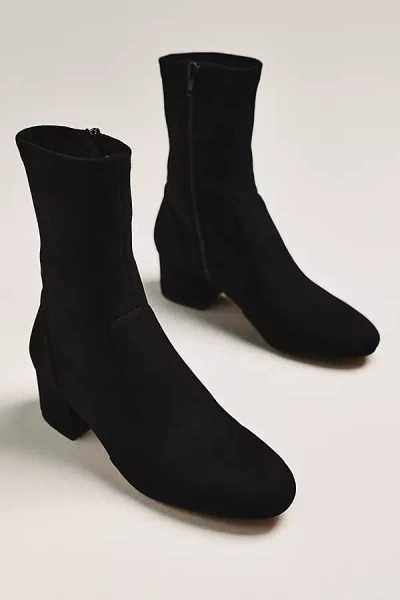 SILENT D SUEDE BLOCK-HEEL ANKLE BOOTS