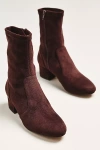 Silent D Suede Block-heel Ankle Boots In Brown