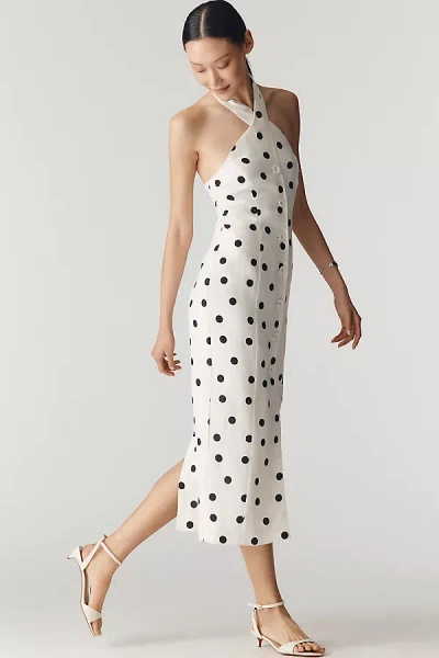 Silent D Terry Strappy Kitten Heels In White