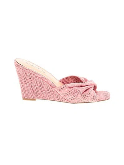 Pre-owned Silent D Wedges In Pink