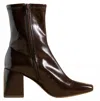 Silent D Women's Carina Boot In Chocolate Patent In Multi
