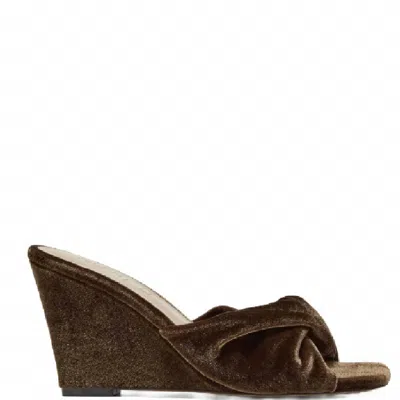 Silent D Women's Katia Sandals In Velvet Brown In Animal Print