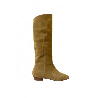 Silent D Women's Monika Boot In Natural Suede In Green