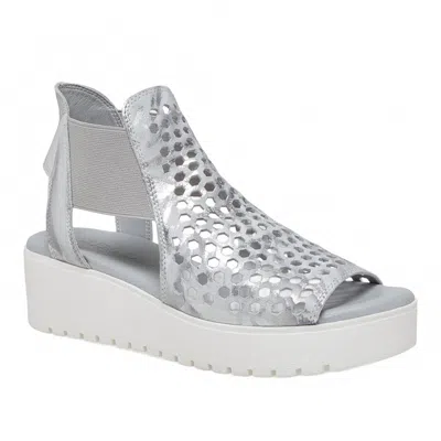 Silent D Women's Odeya Sandal In Cloudy Mix Leather In Silver