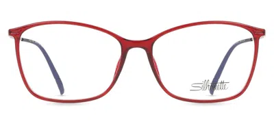 Silhouette 1598/75 Women's Glasses, Red, Size 53