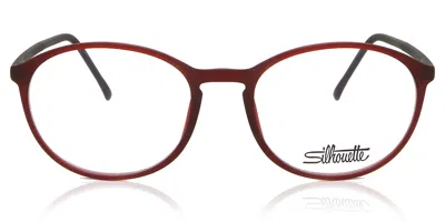 Silhouette 2940/75 3010 Occhiali Da Vista Rossi Per Uomo (solo Montatura)
