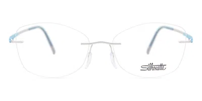 Silhouette 5540/io 7000 Occhiali Da Vista Argentati Per Uomo (solo Montatura)