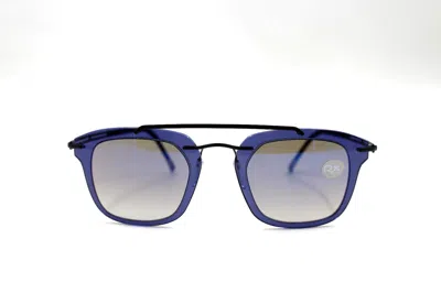 Pre-owned Silhouette 8690 6255 Explorer Line Extension Black Frame Authentic Sunglasses In Blue
