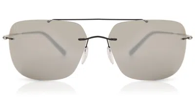 Silhouette 8706/75 9040 Women's Sunglasses Silver Size 65