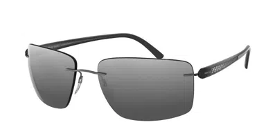 Silhouette 8722/75 6560 Occhiali Da Sole Argentati Per Uomo