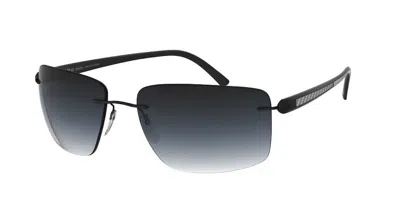 Silhouette 8722/75 9140 Occhiali Da Sole Neri Per Uomo In Black