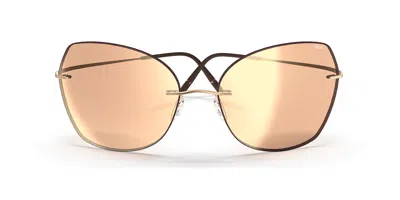 Silhouette Adara Senza Montatura 8192/75 3530 Occhiali Da Sole Oro Per Donna In Gold