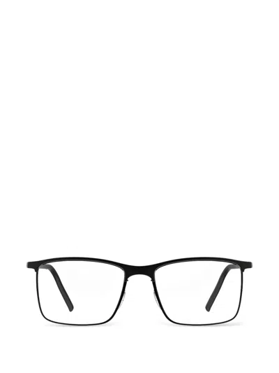 Silhouette Balanced Fusion Rectangle-frame Glasses In Black