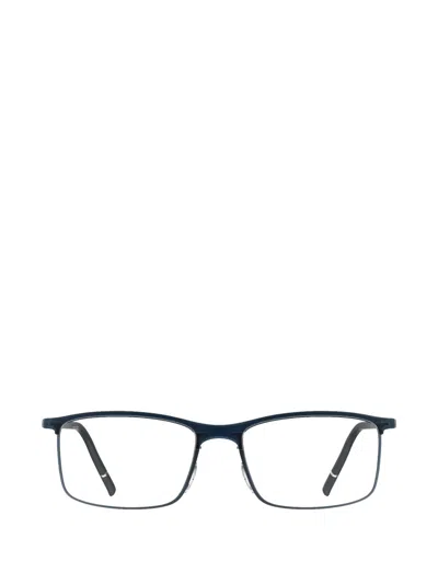 Silhouette Balanced Fusion Rectangle-frame Glasses In Blue
