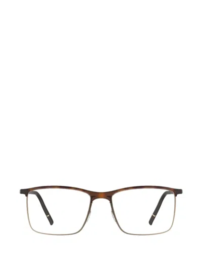 Silhouette Balanced Fusion Rectangle-frame Glasses In Brown