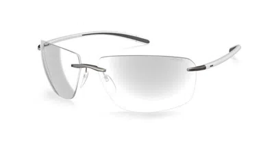 Pre-owned Silhouette Biscayne Bay 8727 White Cool Grey/light Q Grey (7110) Sunglasses