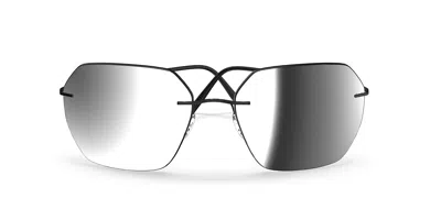 Silhouette Caleum Senza Montatura 8745/75 9140 Occhiali Da Sole Neri Per Uomo In Black