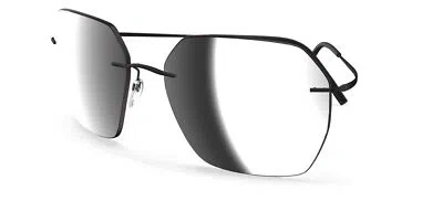 Pre-owned Silhouette Caleum Tma Collection 8745 Black/silver 64/17/140 Unisex Sunglasses