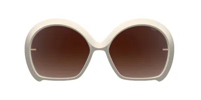 Silhouette Dora One 3200/75 8530 Occhiali Da Sole Bianchi Per Uomo In Burgundy