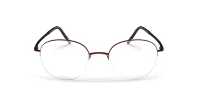 Silhouette Dynamic Dawn 5572/75 3080 Occhiali Da Vista Rossi Per Uomo (solo Montatura) In Red