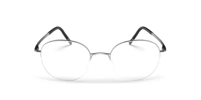 Silhouette Dynamic Dawn 5572/75 7300 Occhiali Da Vista Argentati Per Uomo (solo Montatura)